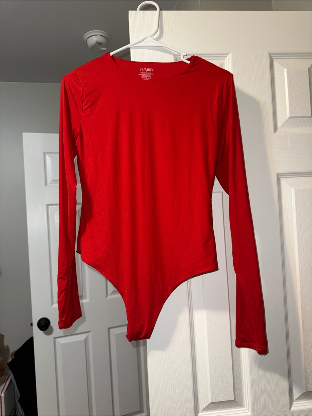 Pumiey Long Sleeve Red Bodysuit